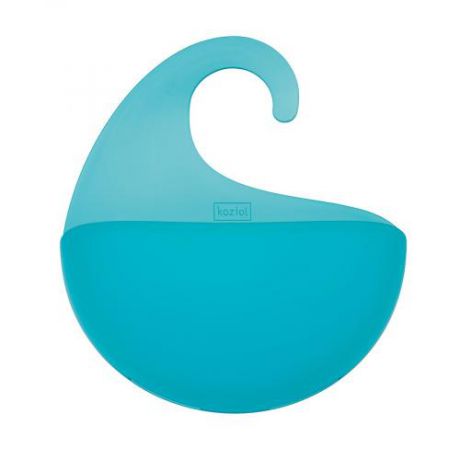 Органайзер для ванной koziol, SURF, 25,3*6,5*21,6 см, прозрачно-бирюзовый