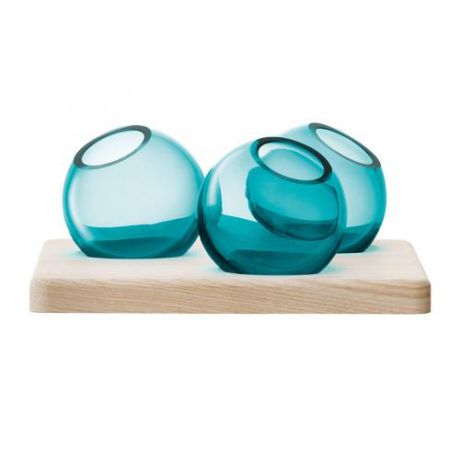 Набор декоративных ваз LSA International, AXIS, 4 предмета, голубой