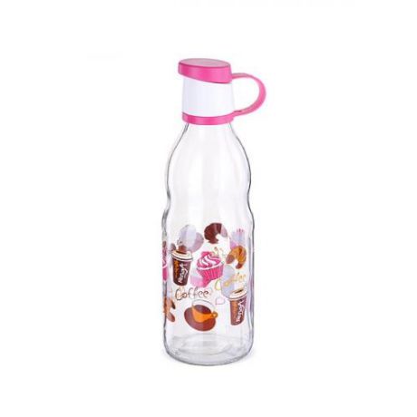 Бутылка для жидкости MAYER & BOCH, 0,5 л, розовая крышка