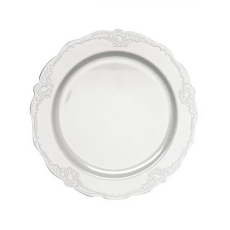 Тарелка одноразовая MAYER & BOCH, Винтаж, 23 см, 10 шт, белый