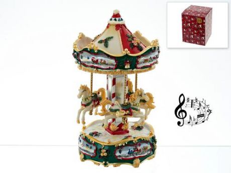 Фигурка декоративная Monte Christmas, Карусель, 13*25 см, музыкальная