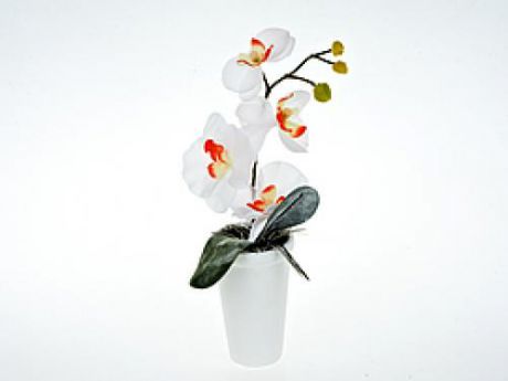 Цветок декоративный Gloria Garden, Орхидея белая, 29*7,5 см