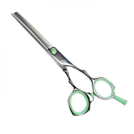 Парикмахерские ножницы TAYO, DUET, филировочные, 16,5 см, зеленый