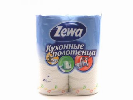 Полотенца кухонные Zewa Белые 2 шт./12 шт./144001-02