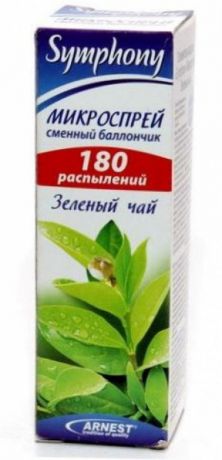 Освежитель воздуха SYMPHONY микроспрей Зеленый чай (см.боллон) 30мл./96шт./2381!!!