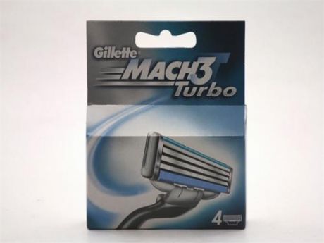 Сменные кассеты для станка Gillette, Mach3 Turbo, 4 шт