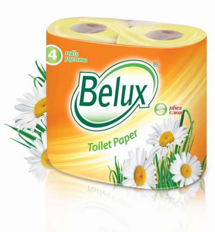 Туалетная бумага Belux 2х-сл Желтая 4рул/12шт/803