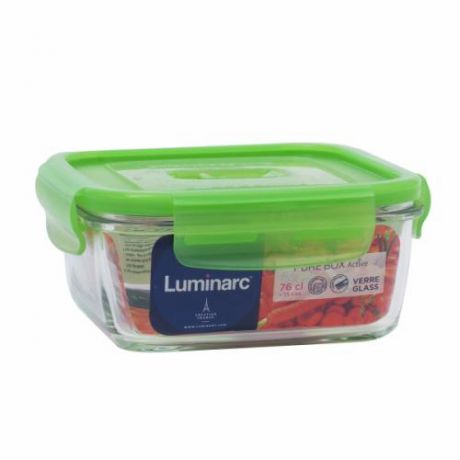 Контейнер для хранения продуктов Luminarc, Pure Box Active, 0,76 л, зеленый