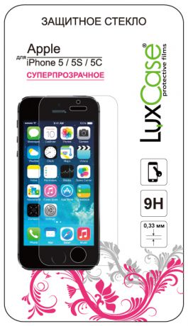 Защитное стекло Luxcase для Apple iPhone SE/5/5C/5S (глянцевое)