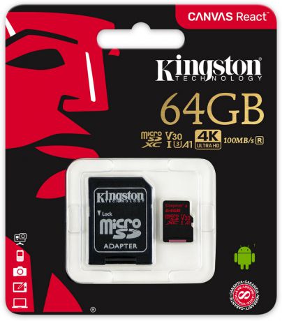 Карта памяти Kingston microSDXC 64Gb