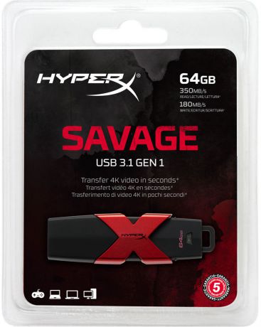USB флешка Kingston HyperX 64Gb USB 3.0