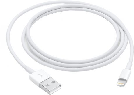 Кабель Apple Lightning - USB 1м (белый)