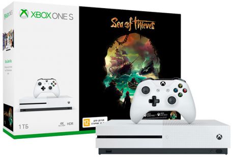 Игровая приставка Microsoft Xbox One S 1Tb + Sea of Thieves (белый)