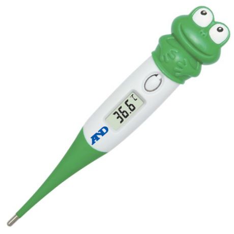 Термометр A&D DT-624 "Лягушка" (бело-зеленый)