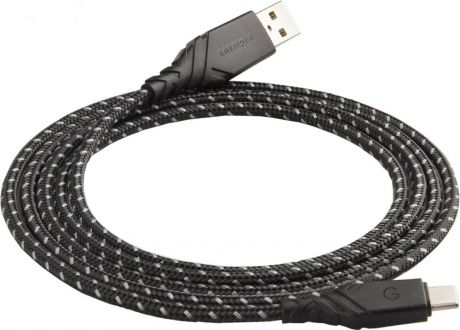 Кабель EnergEA NyloGlitz USB-C 1.5м (черный)