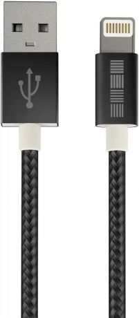 Кабель InterStep USB - Apple Lightning 8 pin (черный)