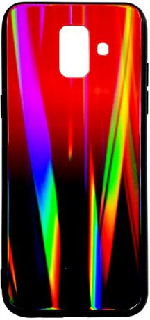 Клип-кейс Inoi Shiny gradient для Samsung Galaxy A8 (2018) (черно-красный)