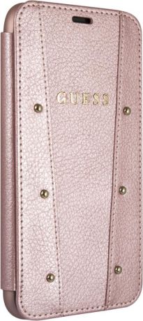 Чехол-книжка Guess Kaia для Apple iPhone XS (розовое золото)