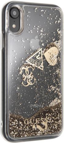 Клип-кейс Guess Glitter для Apple iPhone XR (золотой)
