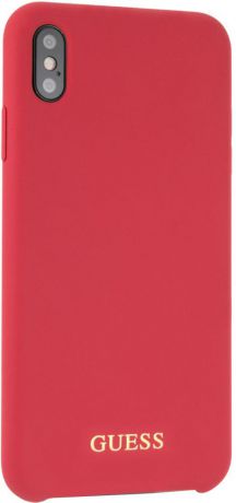 Клип-кейс Guess Silicone для Apple iPhone XS Max (красный)