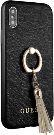 Клип-кейс Guess Saffiano Ring для Apple iPhone XS (черный)