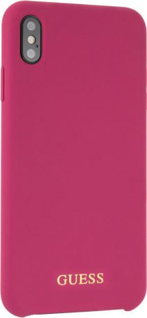 Клип-кейс Guess Silicone для Apple iPhone XS Max (розовый)