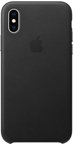 Клип-кейс Apple Leather для iPhone XS (черный)