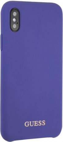 Клип-кейс Guess Silicone для Apple iPhone XS (фиолетовый)