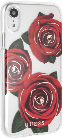 Клип-кейс Guess Flower Desire для Apple iPhone XR Red Rose (с рисунком)