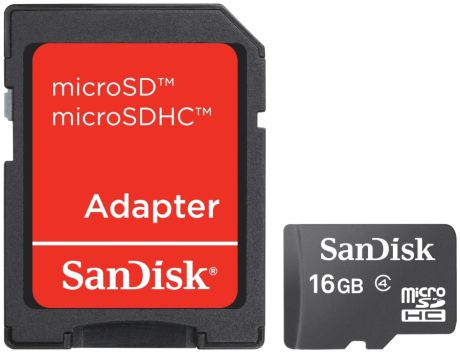 Карта памяти SanDisk Sandisk Ultra microSDHC 16Gb Class 10 UHS Class 1 30MB/s + SD adapter