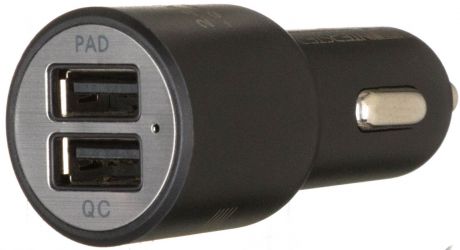 Автомобильное зарядное устройство InterStep 2USB + Quick Charge 2.0 (черный)