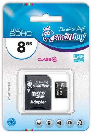 Карта памяти Smartbuy microSD 8GB Class 4
