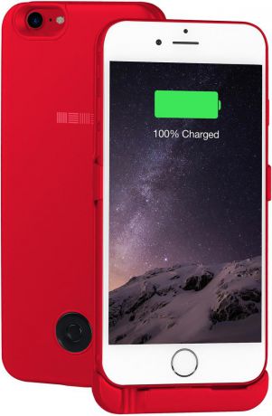 Чехол-аккумулятор InterStep Power 3000 мАч для Apple iPhone 6/6S/7/8 (красный)