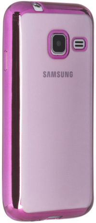 Клип-кейс Ibox Blaze для Samsung Galaxy J1 Mini розовая рамка (прозрачный)