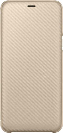 Чехол-книжка Samsung Wallet Cover EF-WA605 для Galaxy A6+ (золотистый)