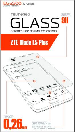 Защитное стекло BoraSco для ZTE Blade L5 Plus (глянцевое)