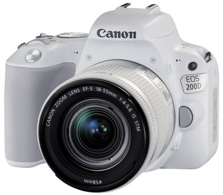 Зеркальная фотокамера Canon EOS 200D 18-55 IS STM (белый)