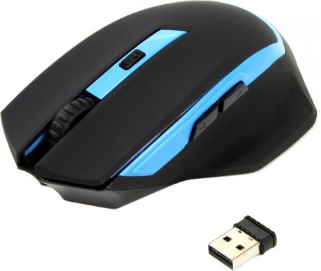 Мышь Oklick 630LW (черно-голубой)