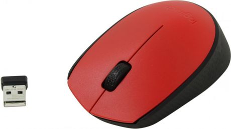 Мышь Logitech M171 (черно-красный)