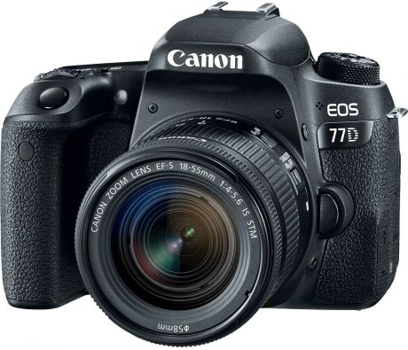 Зеркальный фотоаппарат Canon EOS 77D 18-55 mm IS STM (черный)