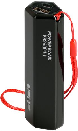 Портативное зарядное устройство InterStep Power Bank 2600 мАч, PB26001U (черный)