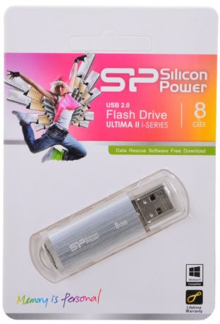 USB флешка Silicon Power Ultima II-I Series 8Gb (серебристый)