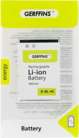 Аккумулятор Gerffins для Nokia BL-4C 900 мАч