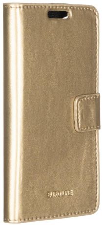 Чехол-книжка Euro-Line JacketCradle для LG Q6 (золотистый)