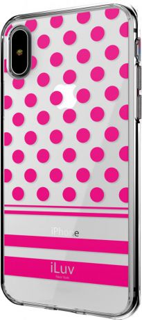 Клип-кейс iLuv DotStyle для Apple Phone X (розовый)