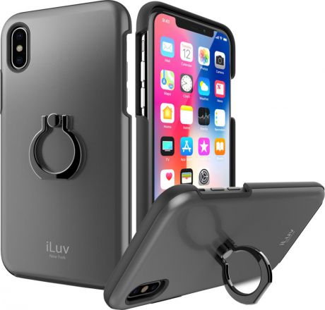 Клип-кейс iLuv Metal Forge для Apple Phone X (черный)