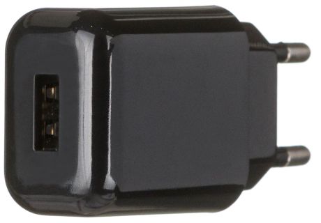 Сетевое зарядное устройство Wolt USB 1000 мА (черный)