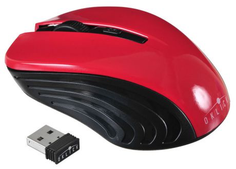 Мышь Oklick 545MW (черно-красный)