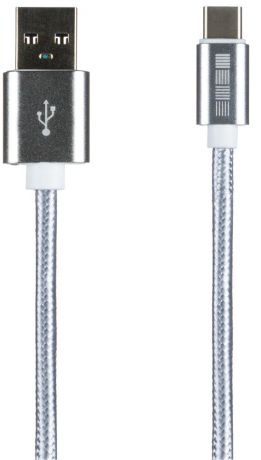 Кабель InterStep USB-C 3.0 1м (серебристый)