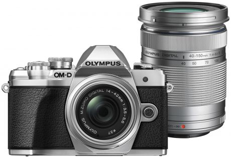 Цифровой фотоаппарат Olympus OM-D E-M10 Mark III Kit ED 14-42 EZ + ED 40 150 R (серебристый)